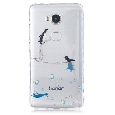 

Small dolphins Pattern Soft Thin TPU Rubber Silicone Gel Case Cover for HUAWEI Honor 5X
