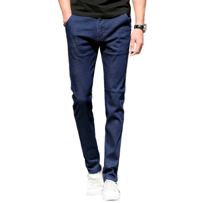 

GLO-STORY простой ветер девять штанов Slim jeans fashion foot брюки мужской LNK71005 синий 31