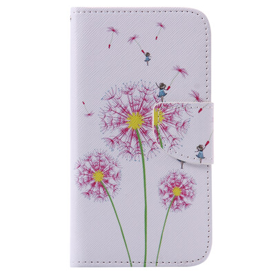 

Pink Dandelion Design PU Leather Flip Cover Wallet Card Holder Case for NOKIA 640
