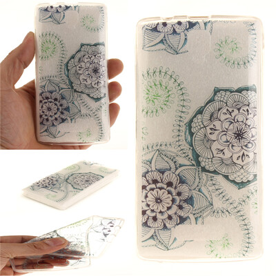 

Blue and green dream flower Pattern Soft Thin TPU Rubber Silicone Gel Case Cover for Lenovo A2010