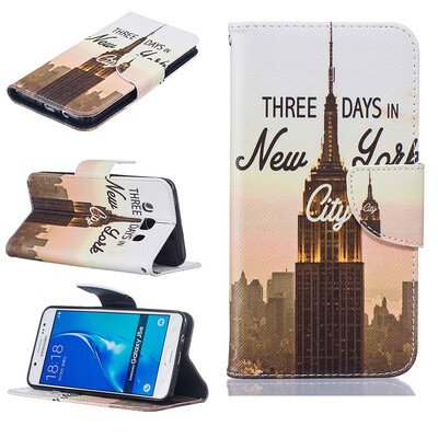 

Tower Design PU Leather Flip Cover Wallet Card Holder Case for SAMSUNG Galaxy J5 2016/J510