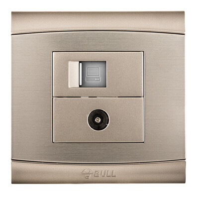 

Bull (BULL) switch socket G19 series two TV socket 86 type panel G19T233 champagne gold