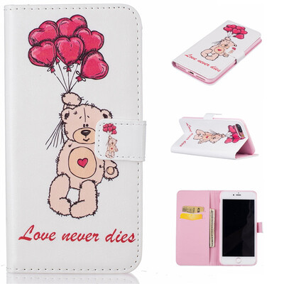 

Balloon&bear Design PU Leather Flip Cover Wallet Card Holder Case for IPHONE 7 Plus 55 inch