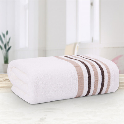 

Xin brand towel home textiles cotton crepe striped satin file elegant soft water bath towel coffee color 70 140cm