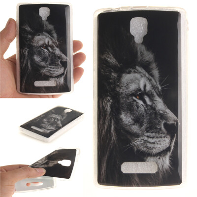 

Black lion Pattern Soft Thin TPU Rubber Silicone Gel Case Cover for Lenovo A2010