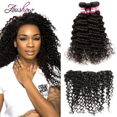 

Ear To Ear Lace Frontal Closure With Bundles 8A Peruvian Virgin Hair Bundles With Lace Closures Peruvian Deep Wave With Closure