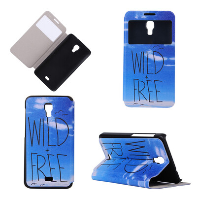

Wild Free Design PU Leather Flip Cover Wallet Card Holder Case for Wiko Bloom