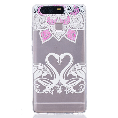 

Swan Pattern Soft Thin TPU Rubber Silicone Gel Case Cover for HUAWEI P9
