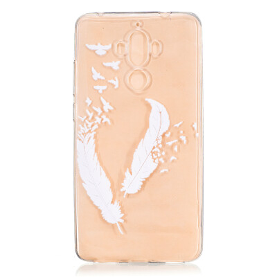 

Feather Dress girl Pattern Soft Thin TPU Rubber Silicone Gel Case Cover for HUAWEI Mate 9