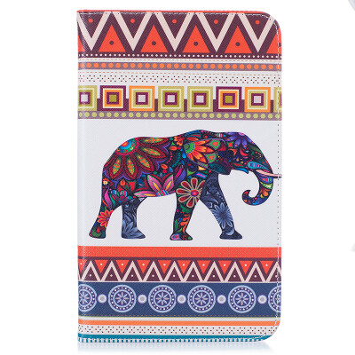 

Elephant Style Embossing Classic Flip Cover with Stand Function and Credit Card Slot for SAMSUNG GALAXY Tab A 7.0 T280