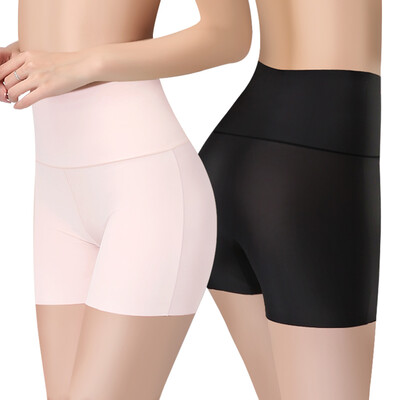 

The United States&Ya Ting 2 high waist ice silk safety pants ladies underwear a seamless cotton crotch underwear female pink black  code