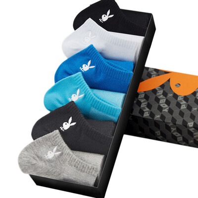 

Jingdong Supermarket Playboy 2406A summer invisible socks male anti-slip shallow mouth socks socks socks thin 6 double color
