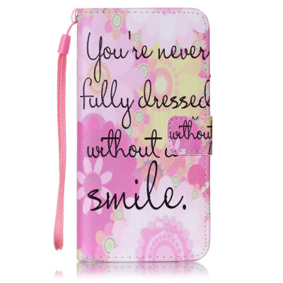 

Pink Smile Design PU Leather Flip Cover Wallet Card Holder Case for HUAWEI Y6 II