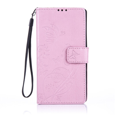 

Pink Flower Design PU Leather Flip Cover Wallet Card Holder Case for SONY Z3MINI