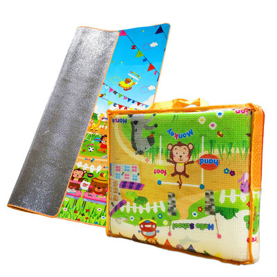 

Ai Dong iDong XPE outdoor picnic mat 180 150cm with cushion environmental tasteless multi-functional sports pad bottom aluminum film moisture mat mat tents pad bear paradise