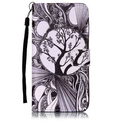

Tree Design PU Leather Flip Cover Wallet Card Holder Case for HUAWEI Y6 II