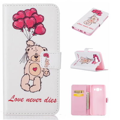 

Balloon and bear Design PU Leather Flip Cover Wallet Card Holder Case for Samsung Galaxy J5 2016/J510