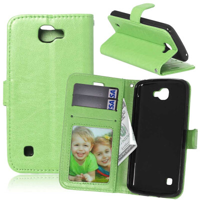 

Green Style Classic Flip Cover with Stand Function and Credit Card Slot for LG Optimus Zone 3