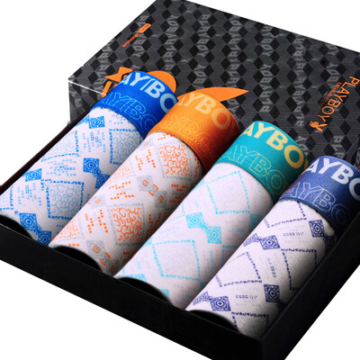 

PLAYBOY Men's Underwear 4 Pack Gift Set Summer Boxer Briefs