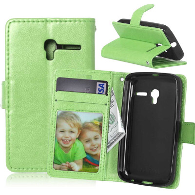 

Green Style Classic Flip Cover with Stand Function and Credit Card Slot for Alcatel Pixi 3 3.5