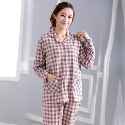 

[Jingdong Supermarket] Antarctic pajamas home service spring and autumn cartoon models lattice men and women on the clubbing suit X675X20082-2 lattice XL