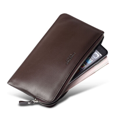 

Старая голова (LAORENTOU) мужской рука сумка голова слой кожа большая вместимость застежка-молния длинный раздел многофункциональный мобильный телефон кошелек 818J003L1B коричневый