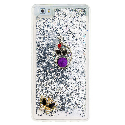 

Dynamic Quicksand Glitter Liquid Soft TPU Case Cover For HUAWEI P8LITE