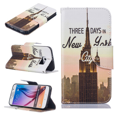 

Tower Design PU Leather Flip Cover Wallet Card Holder Case for SAMSUNG GALAXY S6