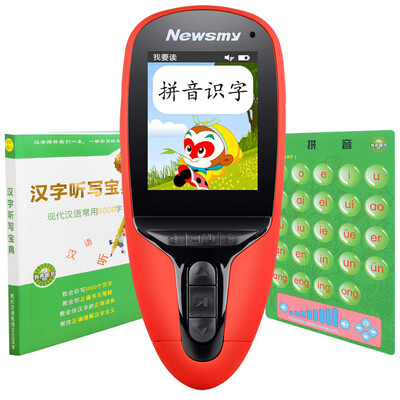 

Newman Newsmy point reading pen Китайский символ диктатура сокровищница считывающая машина цветной экран начальная школа 1 - 6 класс язык аудио книга словарь запись перо 60A красный