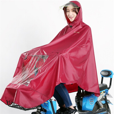 

Jingdong supermarket] paradise transparent big eaves electric car rain poncho N151 lake blue uniform