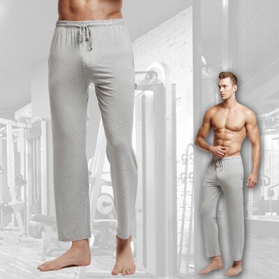 

Playboy 3741 home service pajamas male pure cotton home pants male spring&summer rendering pants light gray