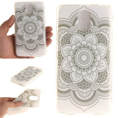 

White flowers Pattern Soft Thin TPU Rubber Silicone Gel Case Cover for Lenovo VIBE P1m