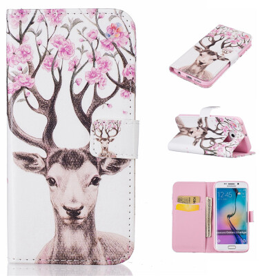 

Deer Design PU Leather Flip Cover Wallet Card Holder Case for SAMSUNG Galaxy S6 Edge