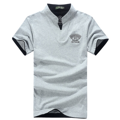 

Jeep Shield NIAN JEEP Short Sleeve T-Shirt Male V-Neck Outdoor Mountaineering Leisure T-Shirt 9251 Gray 3XL