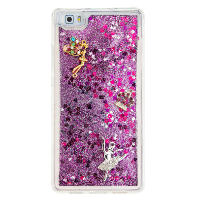 

Dynamic Quicksand Glitter Liquid Soft TPU Case Cover For HUAWEI P8LITE