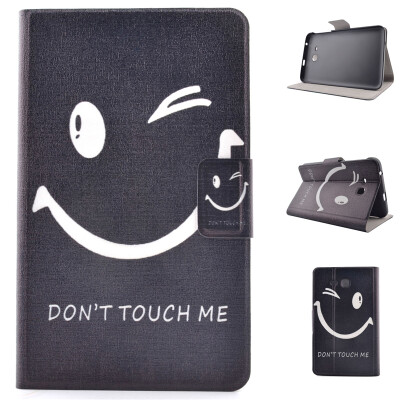 

Naughty Smile Style Classic Flip Cover with Stand Function and Credit Card Slot for Samsung Galaxy Tab 3 Lite T110