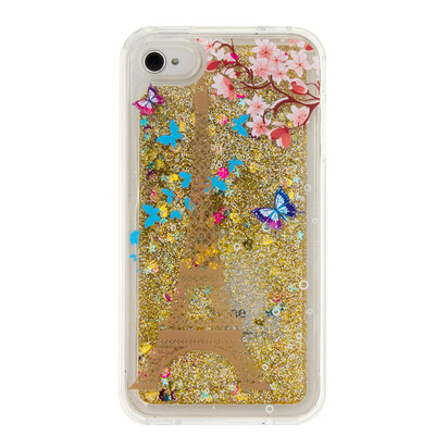 

Dynamic Quicksand Glitter Liquid Soft TPU Case Cover For IPHONE 4S