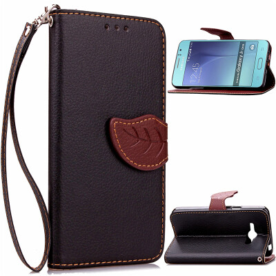 

Black Design PU Leather Flip Cover Wallet Card Holder Case for Samsung Galaxy J1 Ace/J110