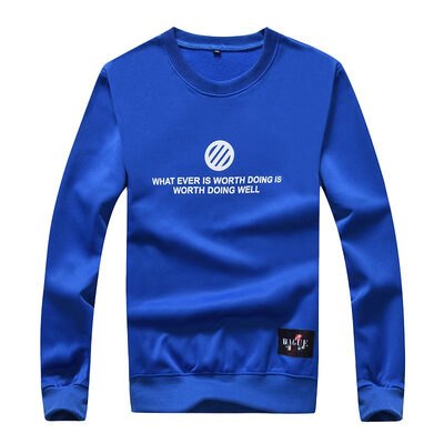 

Longde Jeep T-shirt мода мужской круглый шею длинный рукав свитер 17030L03 цвет синий 2XL