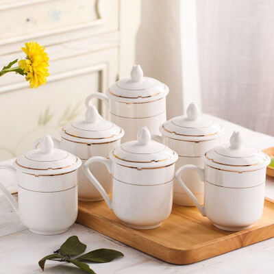 

Enjoy the ceramic cups mugs office meeting with covered tea cup set 12 fashion password