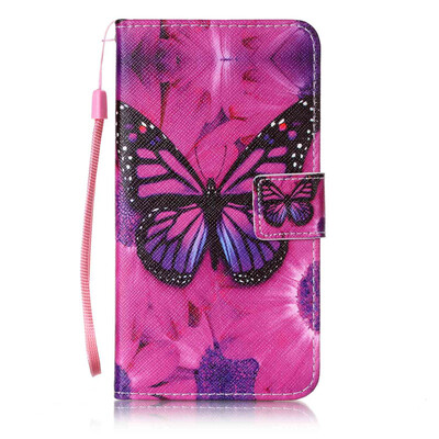 

Black Butterfly дизайн PU кожа флип крышку крышки кошелька карты чехол для LG X Power