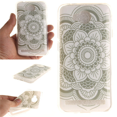 

White flowers Pattern Soft Thin TPU Rubber Silicone Gel Case Cover for HUAWEI Y3 II