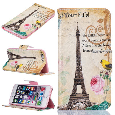 

Paris Tower Design PU Leather Flip Cover Wallet Card Holder Case for IPHONE 6 PLUS6S PLUS