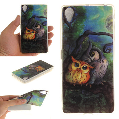 

Oil painting owl Pattern Soft Thin TPU Rubber Silicone Gel Case Cover for SONY Xperia XA