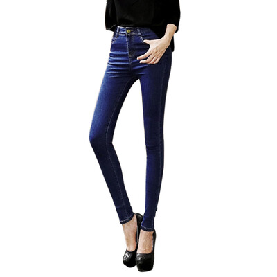 

Antarctic (Nanjiren) Jeans Women's Simple Slim Pants Pants Pants Pants Pants Pants Women's Blue Blue 28 yards