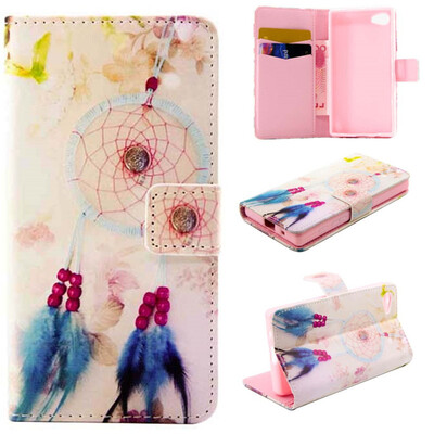 

Plumes&chimes Design PU Leather Flip Cover Wallet Card Holder Case for SONY Xperia Z5 CompactMini