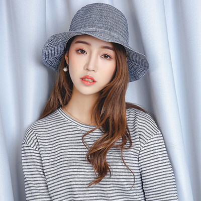 

Jingdong Supermarket Meng Si Ke MSEK WMZ170778 hat female Korean version of the wild sun hat outdoor pot cap hat cap blue