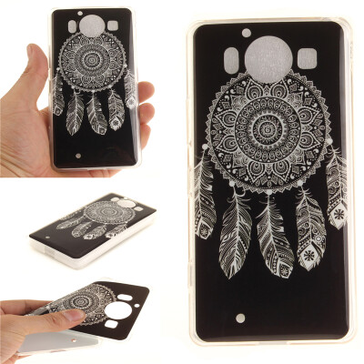 

Black wind chimes Pattern Soft Thin TPU Rubber Silicone Gel Case Cover for Nokia Lumia950