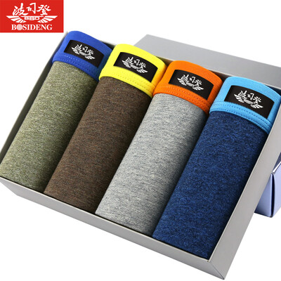 

BOSIDENG BJK61051-1 men&39s underwear cotton angle underwear male 4 mixed color boxed XXXL