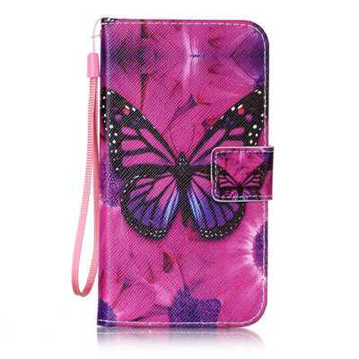 

Black Butterfly дизайн PU кожа флип крышку крышки кошелька карты чехол для LG K7/LG M1
